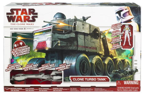 Clone Turbo Tank - Star Wars Clone Wars by Hasbro Toys Electronic Vehicle (Sub-Standard Packaging)