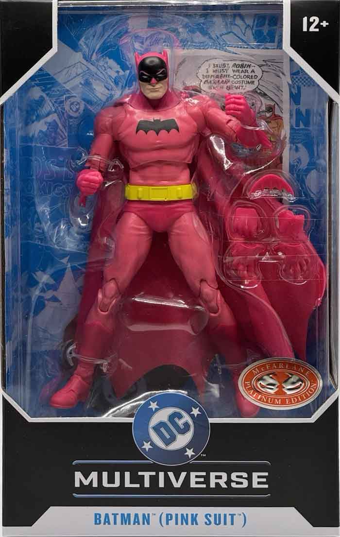 DC Multiverse Detective Comics #241 6 Inch Action Figure Exclusive - Batman Pink Suit Red Platinum