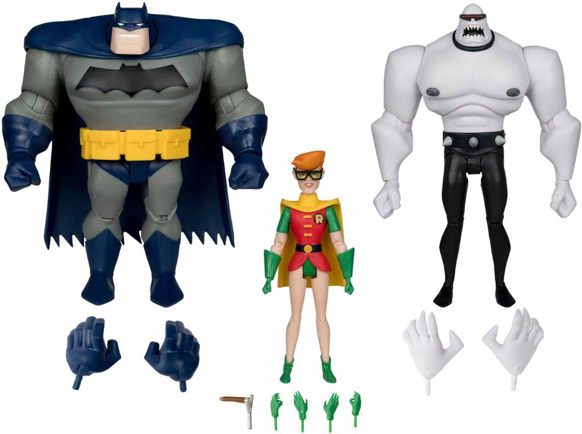 DC Multiverse Legends of The Dark Knight 7 Inch Action Figure 3-Pack - (Batman - Mutant Leader - Robin) Gold Label (Shelf Wear Packaging)
