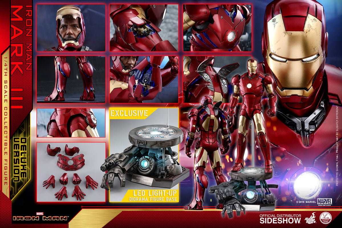 Iron Man Movie 19 Inch Action Figure 1/4 Scale Series - Iron Man Mark III Deluxe Version Hot Toys 903412