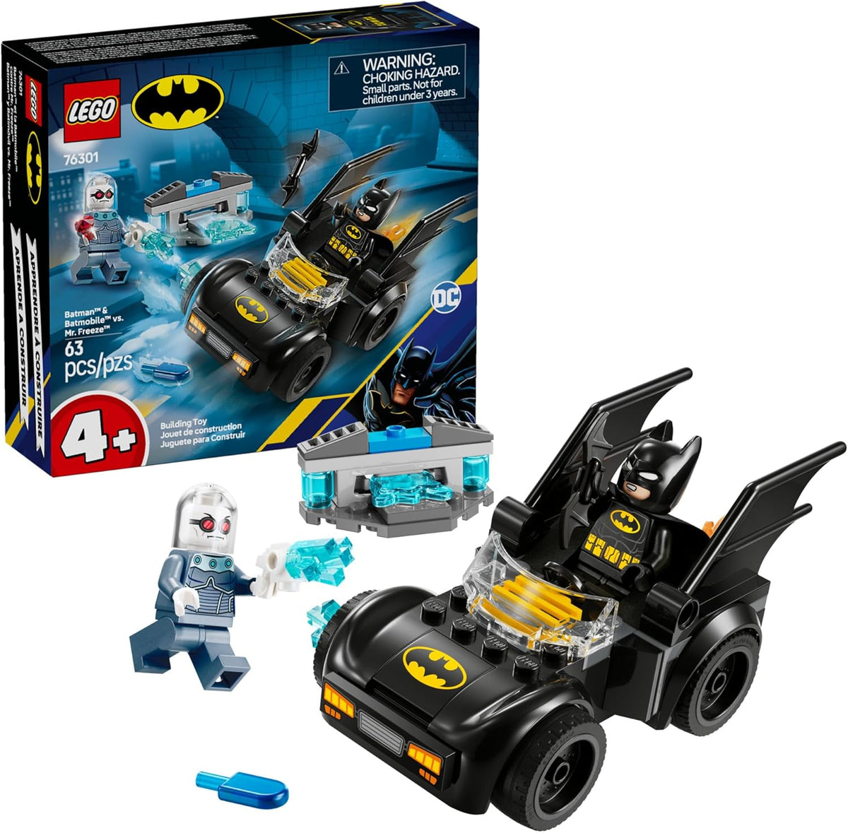 Lego DC Lego 63 Pieces - Batman & Batmobile vs. Mr. Freeze #76301