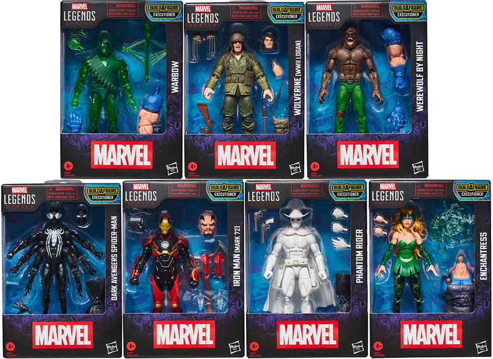 Marvel Legends 6 Inch Action Figure BAF Executioner - Set of 7 (Build-A-Figure Executioner)