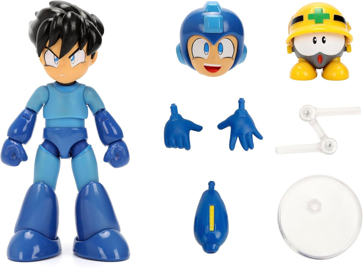Megaman 4 Inch Action Figure 1/12 Scale Wave 3 - No Helmet Mega Man with Neo Metal