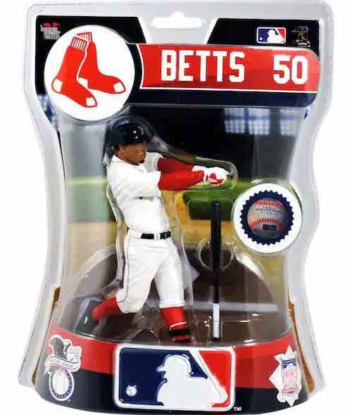 MLB Baseball Red Sox 6 Inch Static Figure Deluxe PVC - Mookie Betts White Jersey