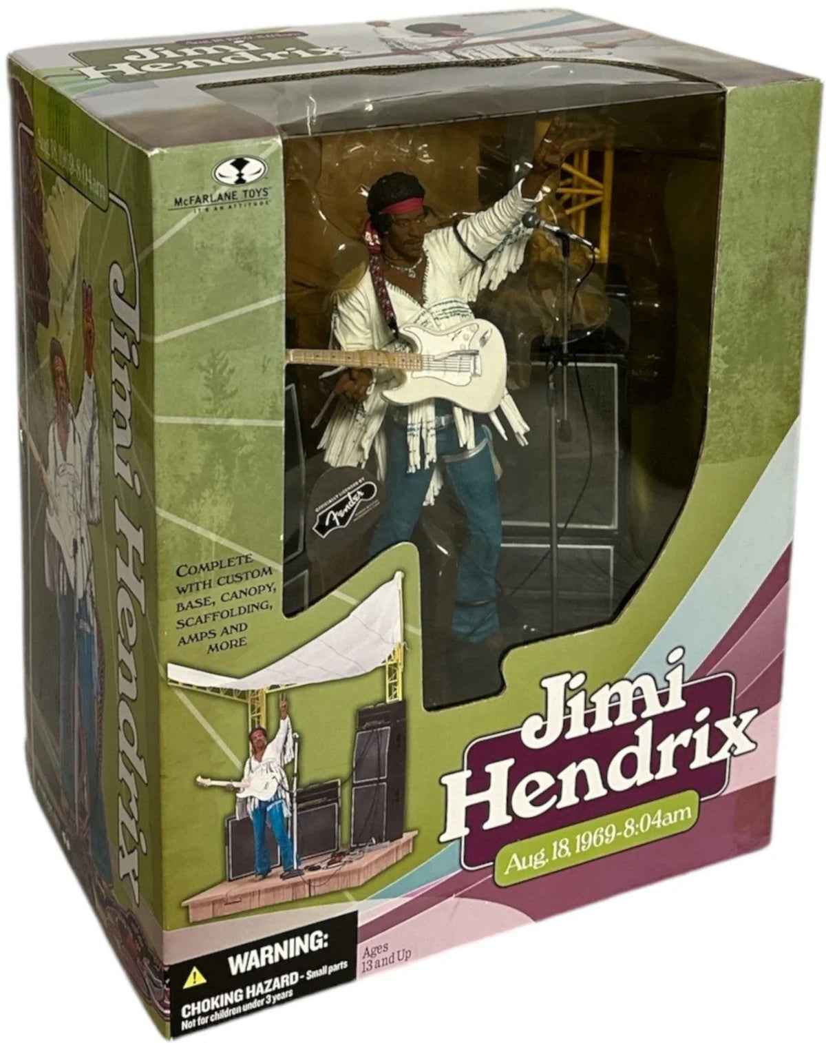 Music Maniacs 6 Inch Static Figure Deluxe Boxed Set - Jimi Hendrix Woodstock (Openned Packaging)