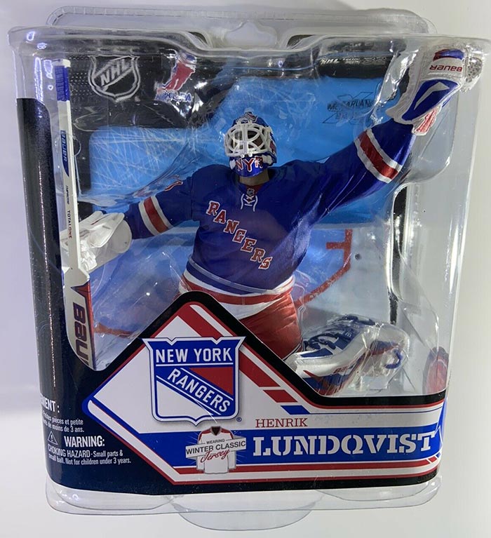 NHL Hockey 6 Inch Action Figure Series 32 - Henrik Lundqvist Blue Jersey Chase