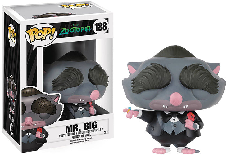 Pop Disney 3.75 Inch Action Figure Zootopia - Mr. Big #188