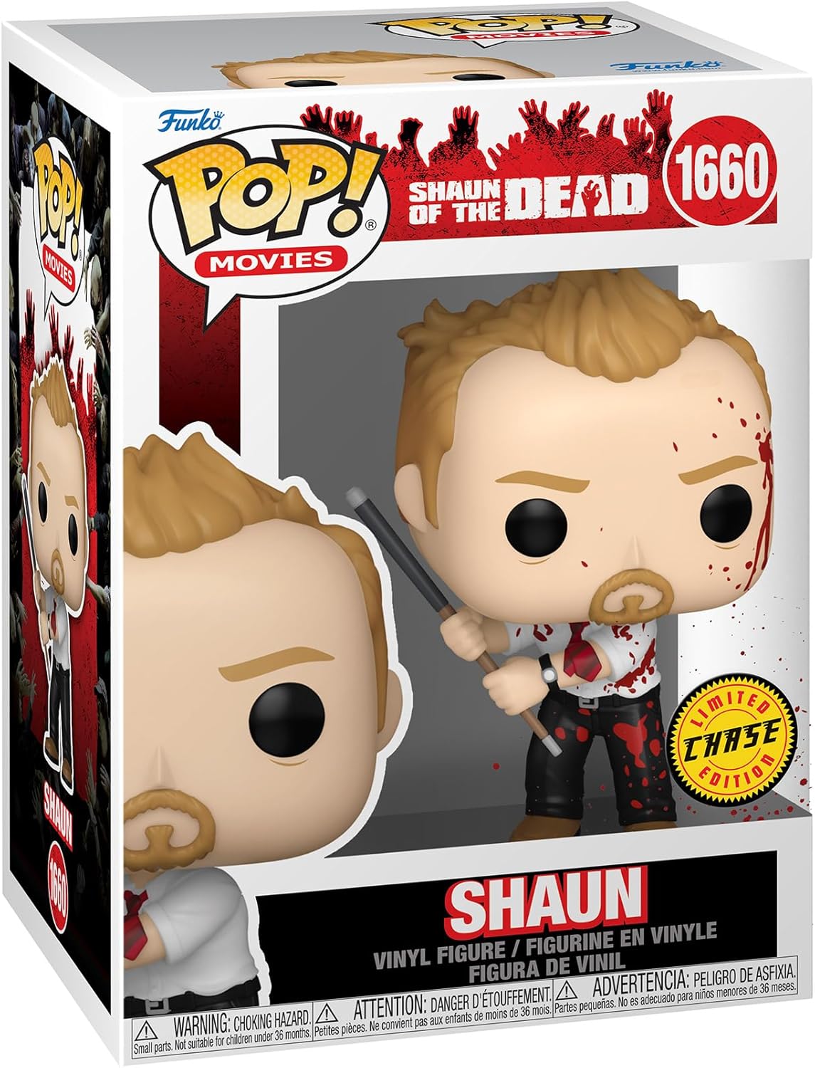 Pop Movies Shaun of the Dead 3.75 Inch Action Figure Exclusive - Shaun Bloody #1660 Chase