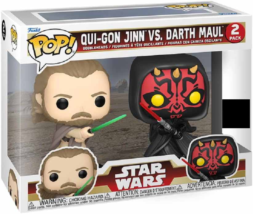 Pop Star Wars 3.75 Inch Action Figure 2-Pack Exclusive - Qui-Gon Jinn vs Darth Maul
