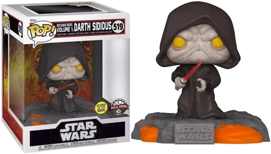 Pop Star Wars 3.75 Inch Action Figure Deluxe Exclusive - Darth Sidious Glow in The Dark #519