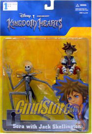 SORA with JACK SKELLINGTON FIGURE Series 1 Kingdom Hearts Disney Nightmare Before Christmas