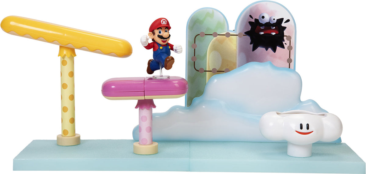 Super Mario World Of Nintendo 2 Inch Action Figure - Cloud Playset Set
