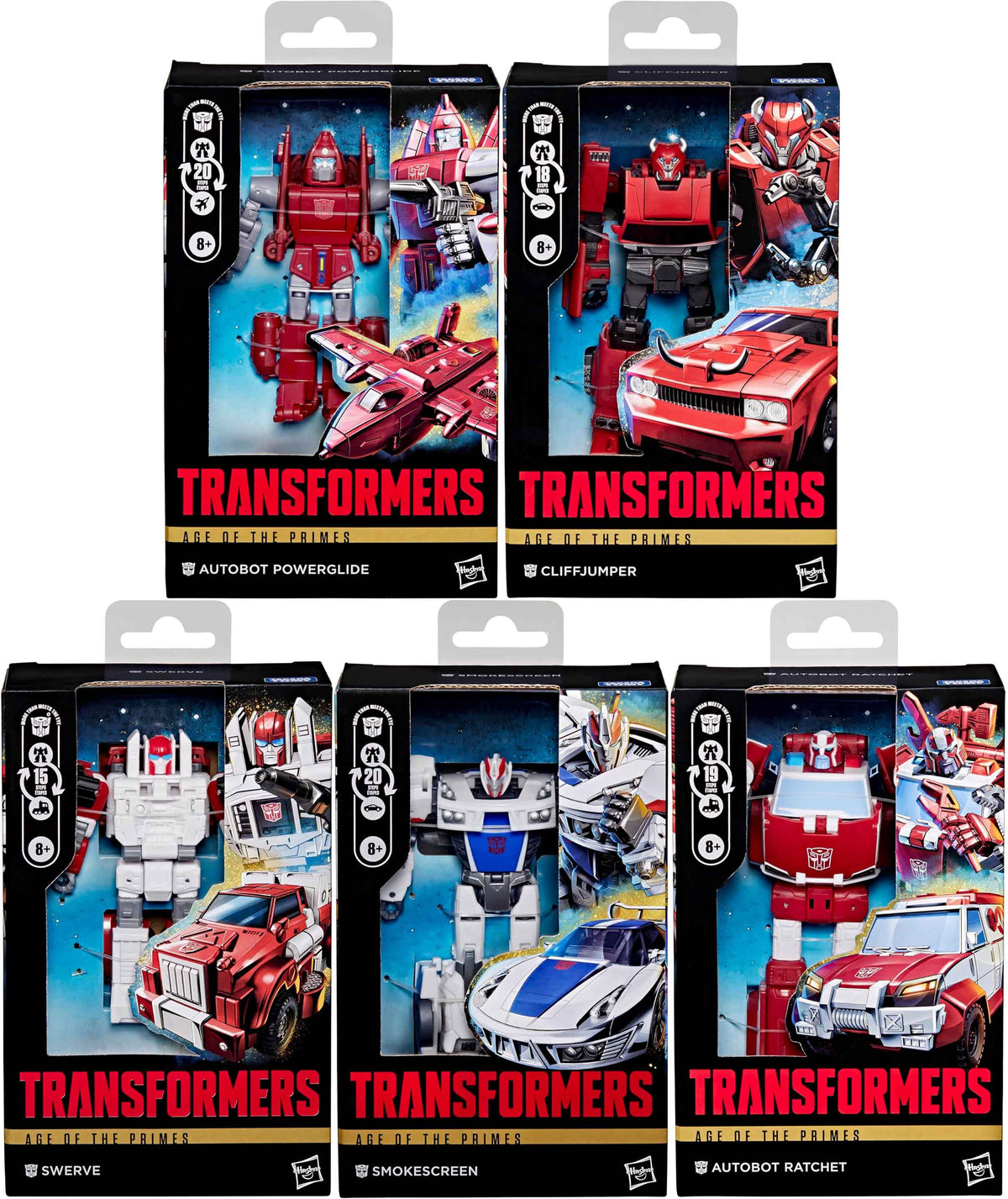 Transformers Age Of The Primes 6 Inch Action Figure Deluxe Class (2026 Wave 2) - Set of 5