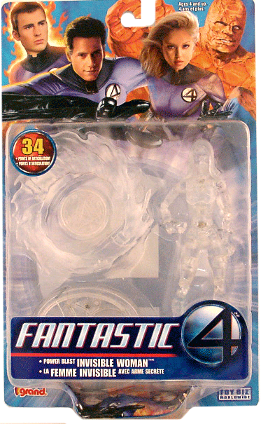 INVISIBLE SUE RICHARD 6" Action Figure FANTASTIC FOUR MOVIE series 1 Toy Biz (Shelf Wear Packaging)