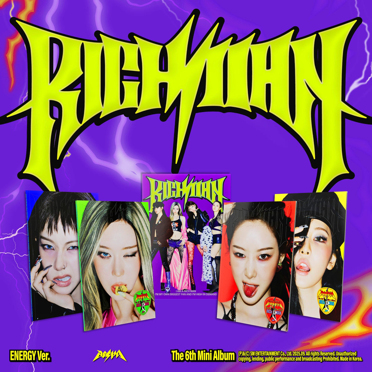 The 6th Mini Album ‘Rich Man’ ENERGY Ver. / GROUP Ver. - aespa [CD]