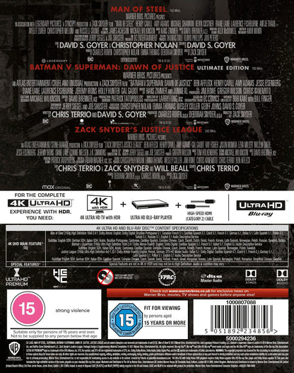 ZACK SNYDER'S JUSTICE LEAGUE TRILOGY [4K UHD]