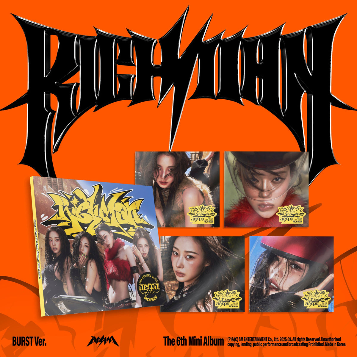 The 6th Mini Album ‘Rich Man’ BURST Ver. /  WINTER Ver. - aespa [CD]