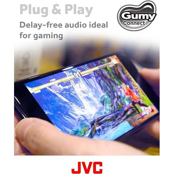 JVC HA-FR9UC-B Gumy Connect USB-C™ Earphones, Black [Accessories]