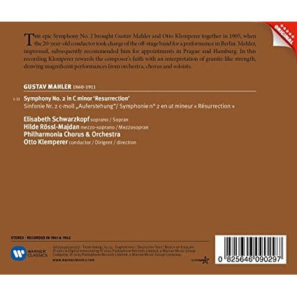OTTO KLEMPERER - Mahler: Symphony No.2 'Resurrection' [CD]
