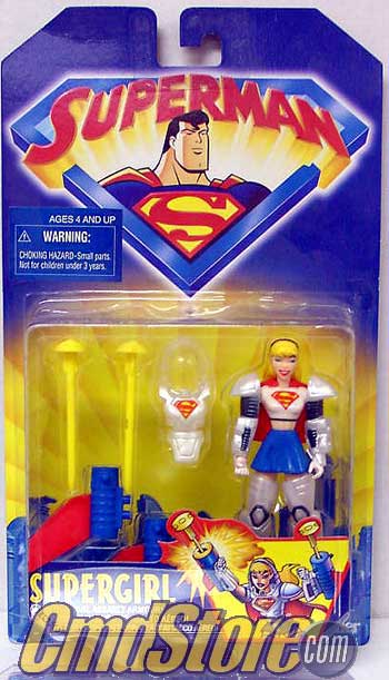 SUPERGIRL 5" Action Figure SUPERMAN ANIMATED Series Kenner Toys (Shelf Wear Packaging)