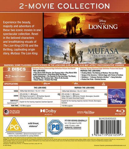 The Lion King/Mufasa: The Lion King - Jon Favreau [BLU-RAY]