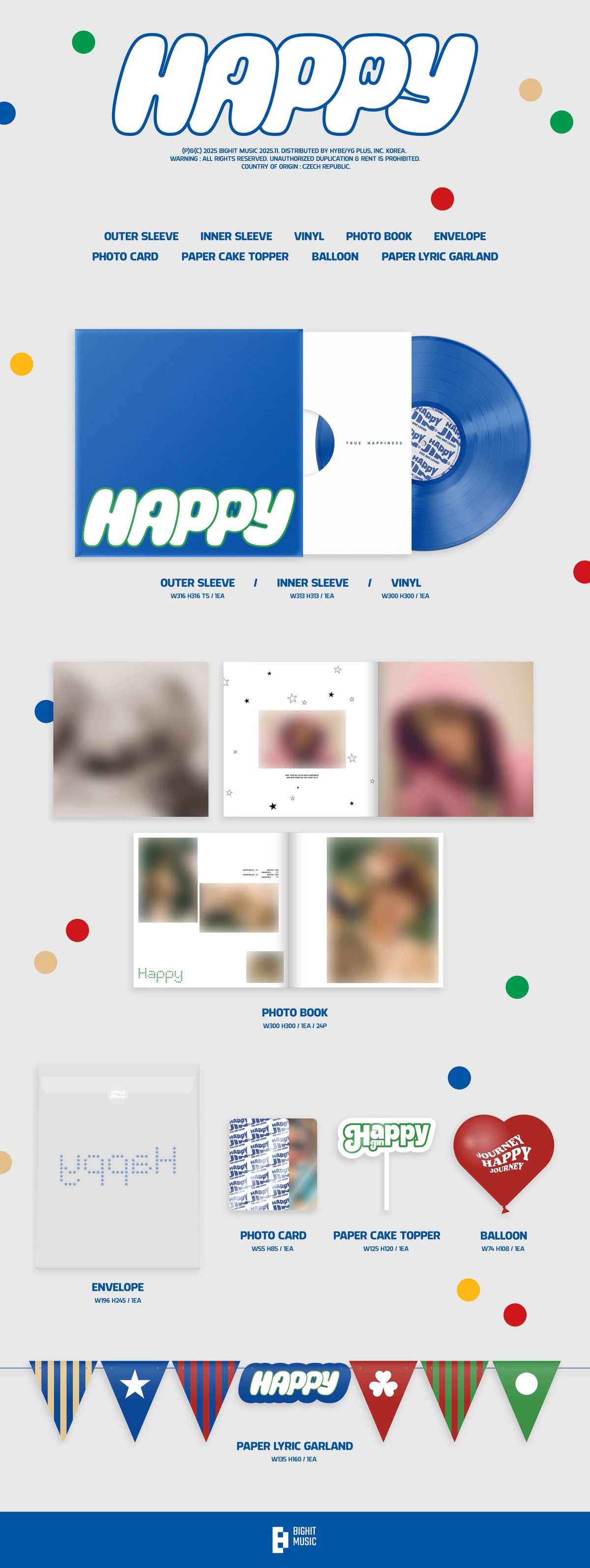 Happy - Jin [Colour Vinyl]