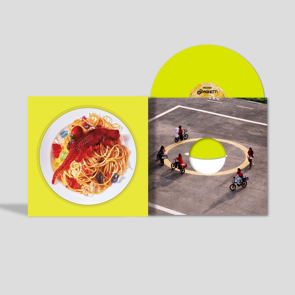 1st Single Album ‘SPAGHETTI’ (Neon Yellow Ver.) - LE SSERAFIM [Colour Vinyl]