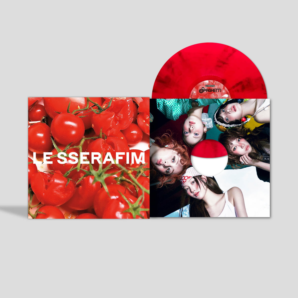 1st Single Album ‘SPAGHETTI’ (TOMATO RED Ver.) - LE SSERAFIM [Colour Vinyl]
