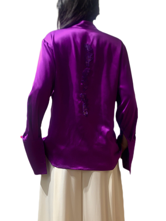 Alashanghai Mulberry Silk Embroidery Blouse