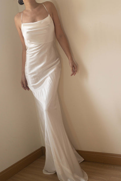 Ryleigh Draped Mulberry Silk Dress