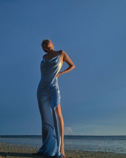 Crystal Mulberry Silk Gown