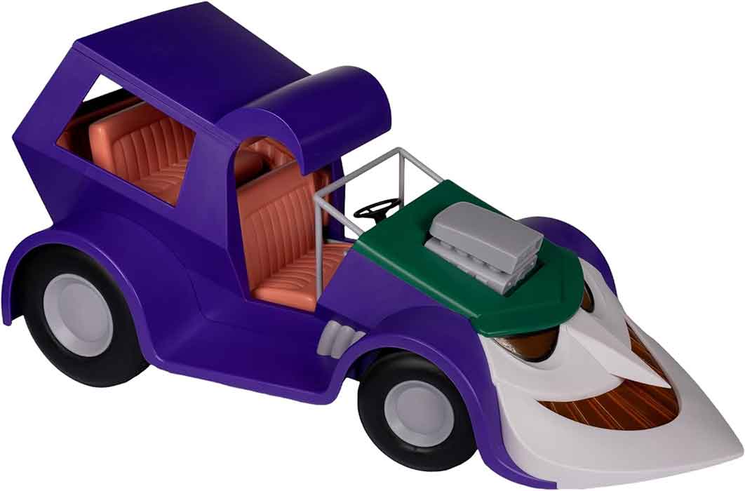 DC Direct Batman The Animated Series 7 Inch Scale Vehicle Figure Exclusive - The Joker Mobile Gold Label