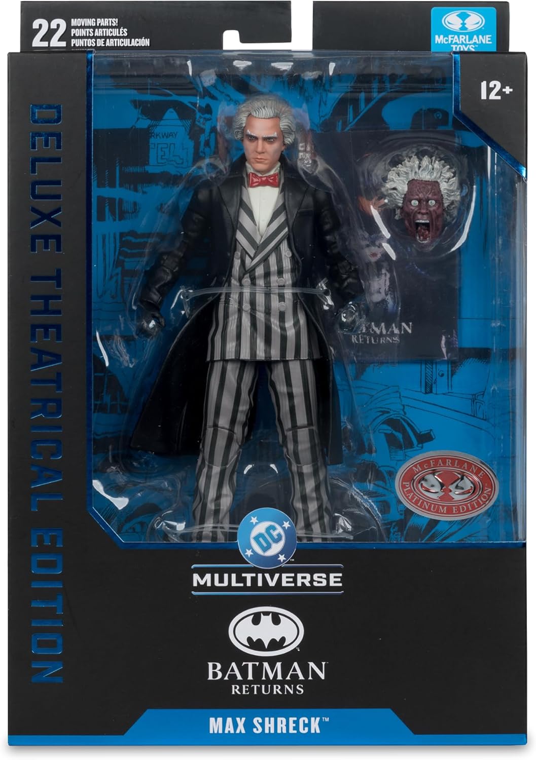 DC Multiverse Batman Returns 7 Inch Action Figure Deluxe Theatrical Edition Exclusive - Max Shreck Red Platinum