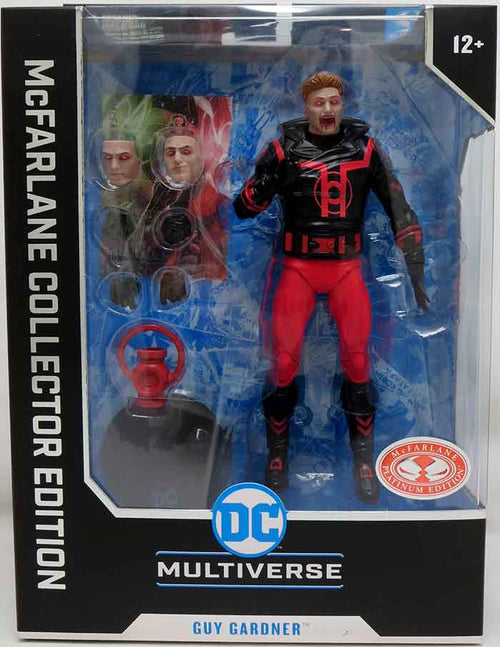DC Multiverse Collector 7 Inch Action Figure Wave 11 Exclusive - Red Lantern Guy Gardner Red Platinum