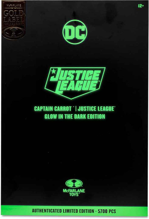 DC Multiverse Justice League Incarnate 7 Inch Action Figure Exclusive - Captain Carrot Glow In The Dark Gold Label