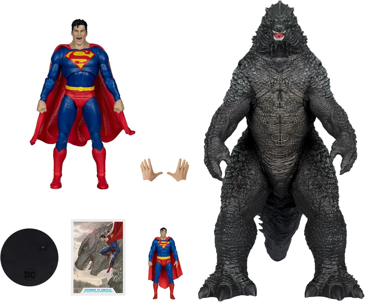 DC Multiverse Justice League vs. Godzilla vs. Kong 7 Inch Scale Action Figure 2-Pack - Superman vs. Godzilla