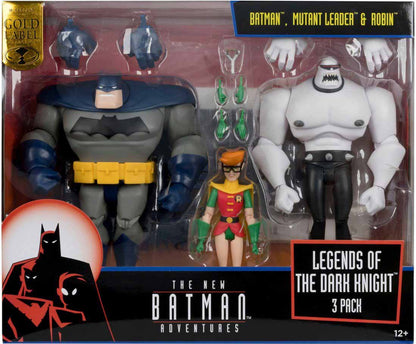 DC Multiverse Legends of The Dark Knight 7 Inch Action Figure 3-Pack - (Batman - Mutant Leader - Robin) Gold Label (Shelf Wear Packaging)