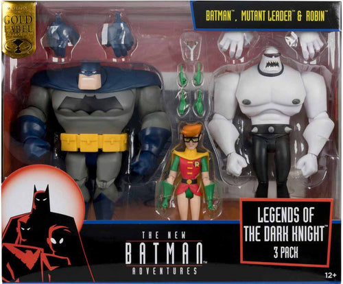 DC Multiverse Legends of The Dark Knight 7 Inch Action Figure 3-Pack - (Batman - Mutant Leader - Robin) Gold Label (Shelf Wear Packaging)