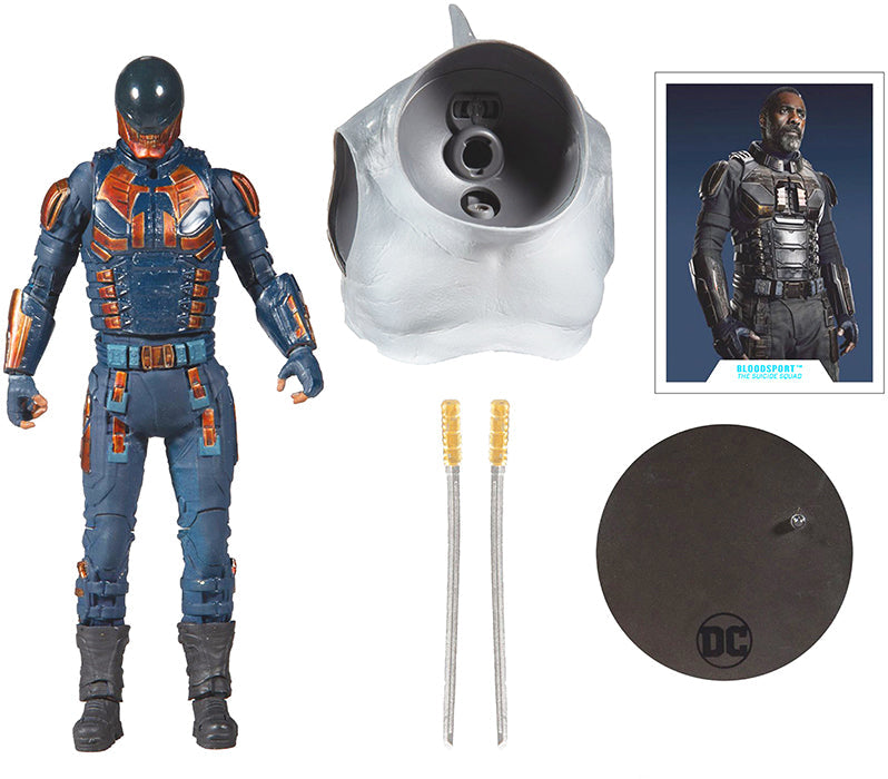DC Multiverse Suicide Squad 7 Inch Action Figure BAF King Shark - Masked Bloodsport