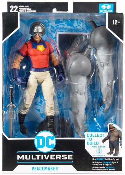 DC Multiverse Suicide Squad 7 Inch Action Figure BAF King Shark - Peacemaker Masked (Sub-Standard Packaging)