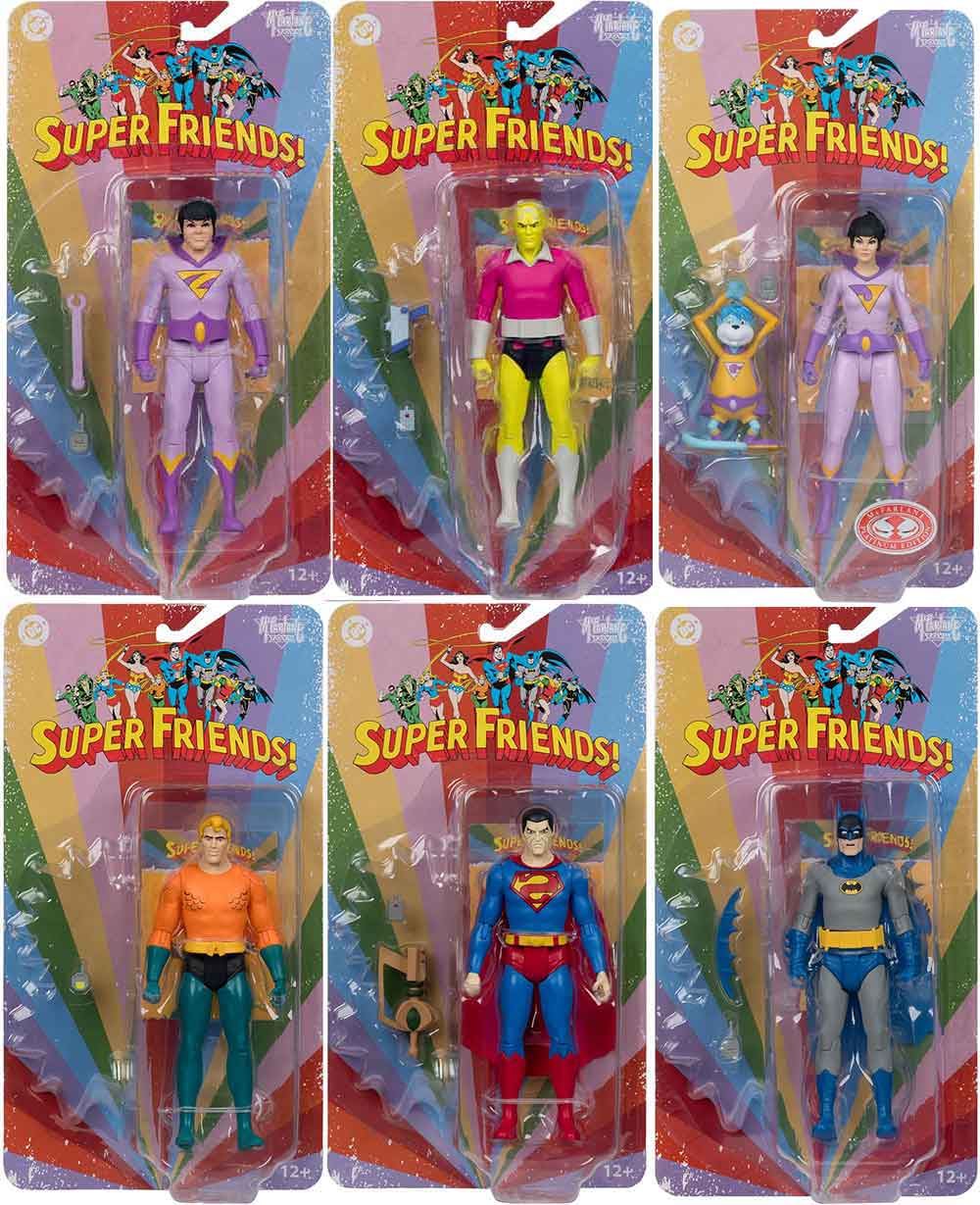 DC Retro Super Friends 6 Inch Action Figure Wave 2 - Set of 6