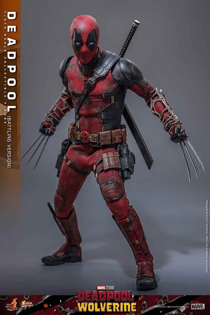 Deadpool & Wolverine 12 Inch Action Figure 1/6 Scale - Deadpool Battling Version Hot Toys 913969