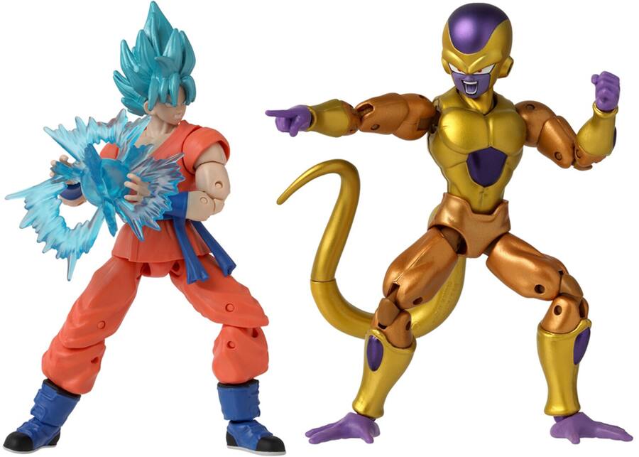Dragonball Super 6 Inch Action Figure Dragon Stars 2-Pack - Golden Frieza vs Super Saiyan Blue Goku