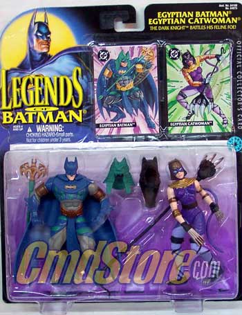 EGYPTIAN BATMAN & CATWOMAN Batman Legends Action Figure by Kenner (Shelf Wear Packaging)