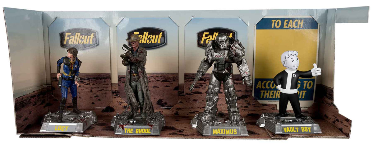 Fallout 6 Inch Static Figure Posed 4-Pack - (Lucy - Maximus - The Ghoul - Vault Boy)