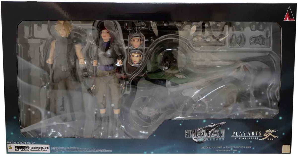 Final Fantasy VII 10 Inch Action Figure Play Arts Kai - Jessie with Cloud & Motorcycle Set