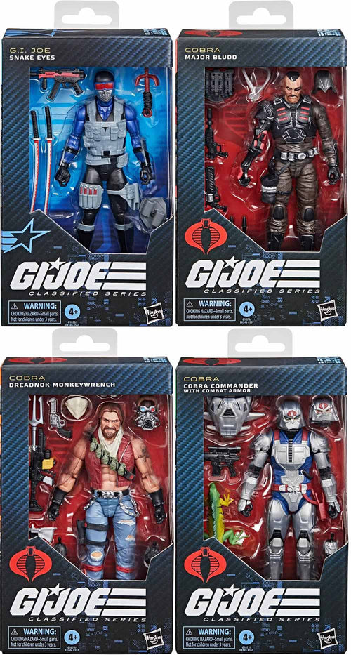 G.I. Joe Classfied 6 Inch Action Figure Wave 22 - Set of 4 (#165 tp #168)