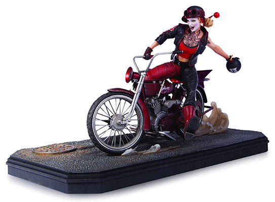 Gotham City Garage 15 Inch Long Statue Figure - Harley Quinn (Sub-Standard Packaging)