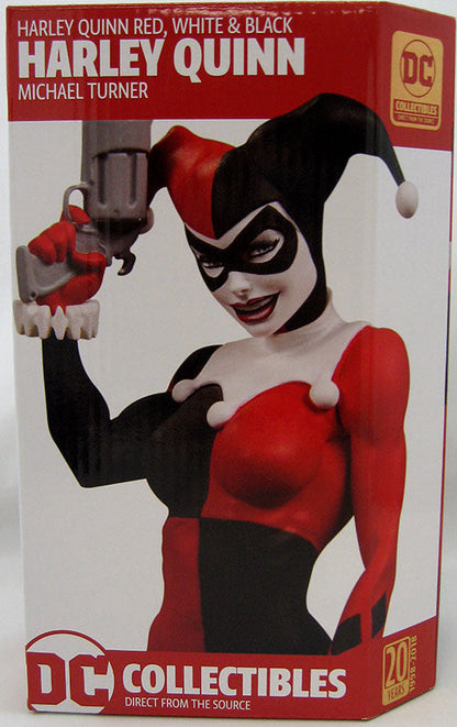 Harley Quinn Red & White 7 Inch Statue Figure - Harley Quinn by Michael Turner