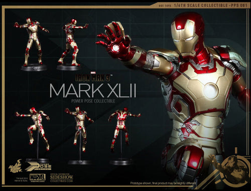 Iron Man 3 12 Inch Statue Figure Power Pose Series - Iron Man Mark XLII 1/6 Scale Hot Toys